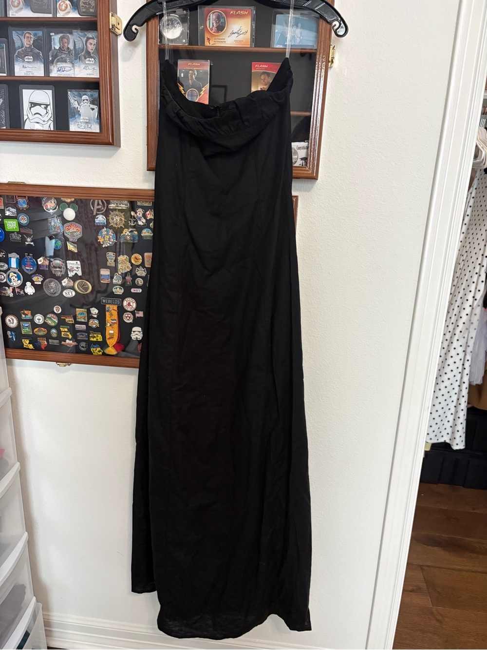 Peppermayo Black Strapless Maxi Dress
